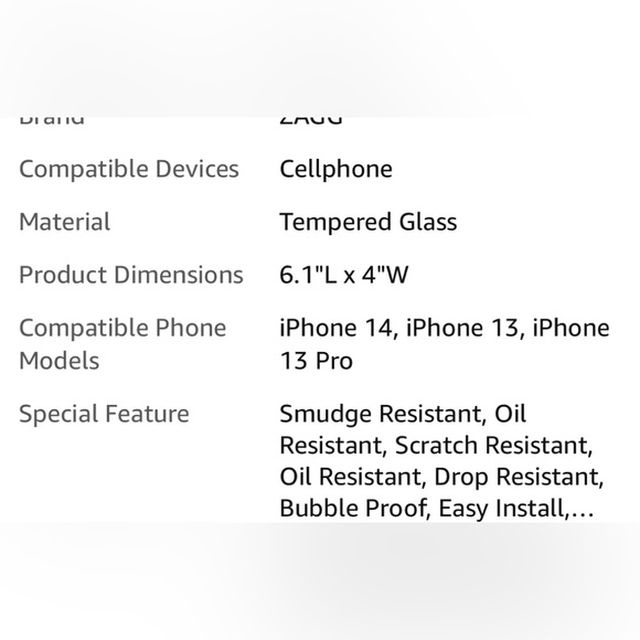 NWT ZAGG InvisibleShield Glass Elite VisionGuard Screen Protector iPhn 13/Pro&14 - Picture 9 of 13